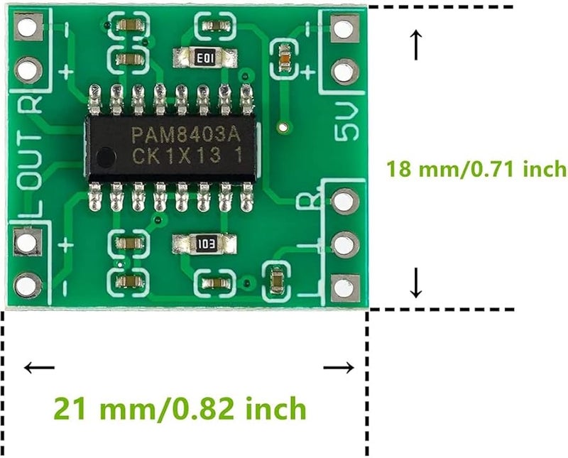 لوحة مكبر الصوت الرقمي PAM8403 2x3W مكبر طاقة مصغر من الفئة D وحدة مكبر 5 فولت - Image 4